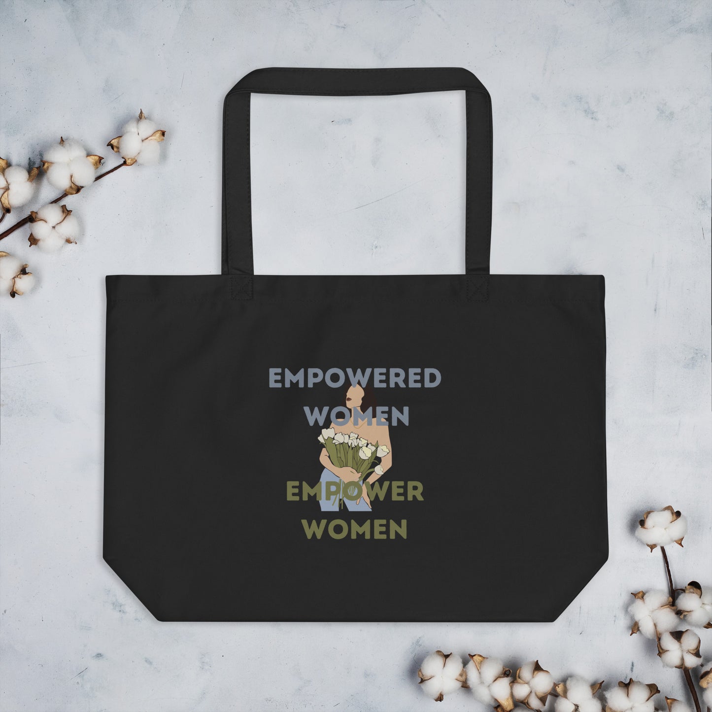 Awareness Large organic tote bag