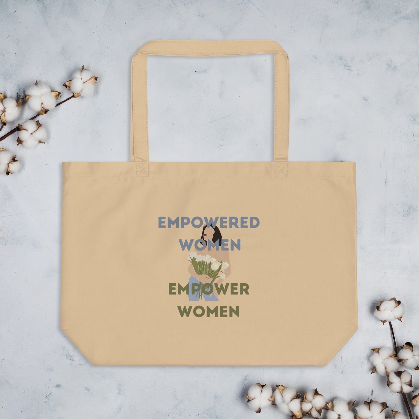 Awareness Large organic tote bag