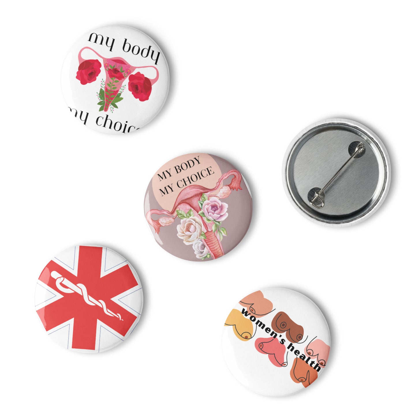 Awareness Set of pin buttons