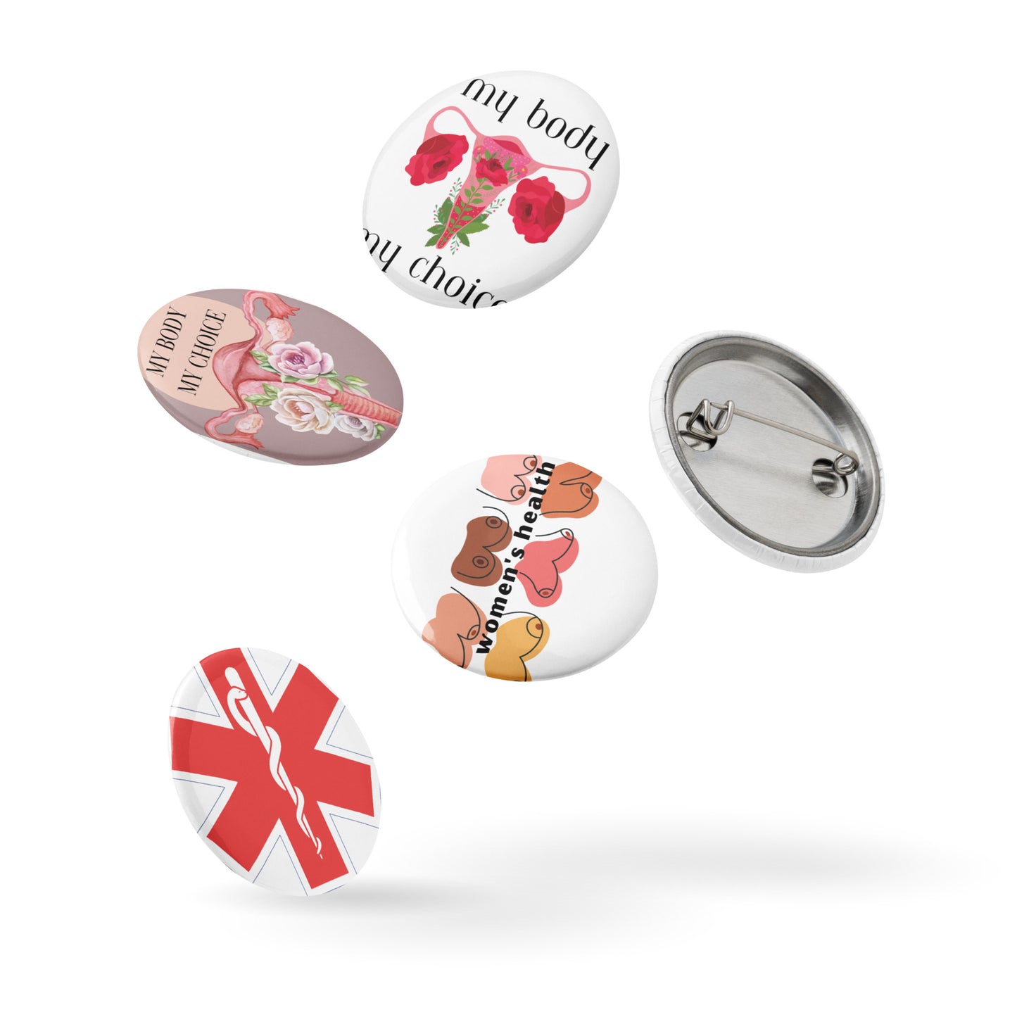 Awareness Set of pin buttons