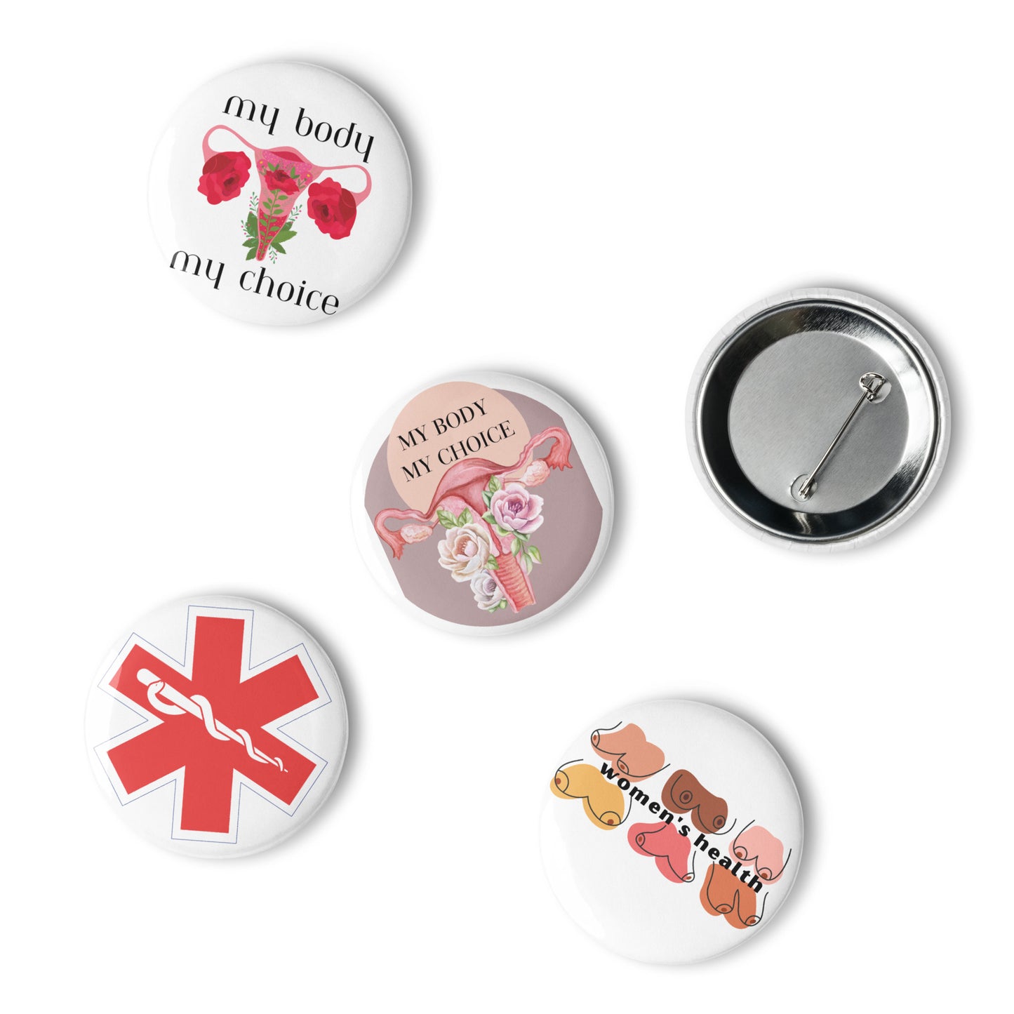 Awareness Set of pin buttons