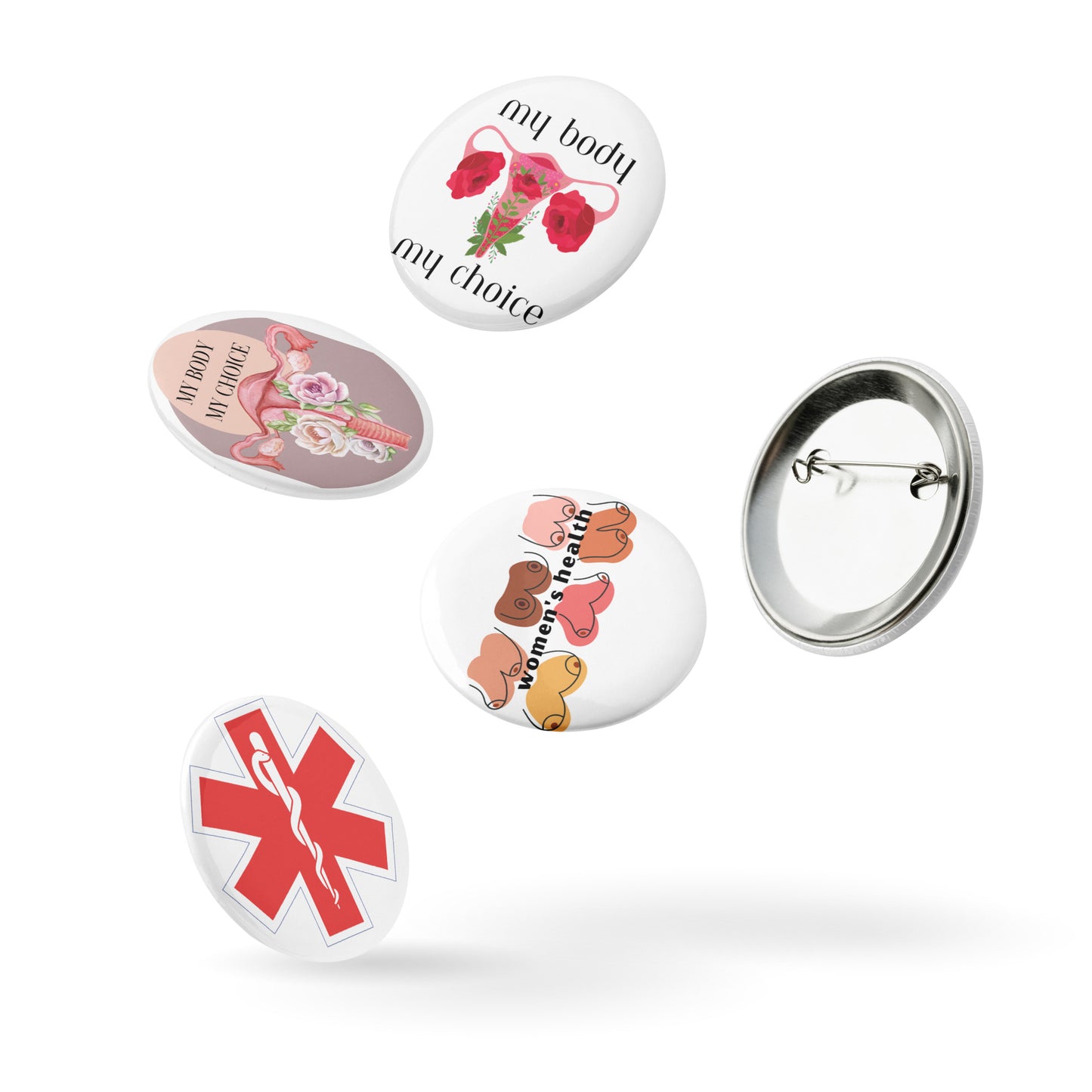 Awareness Set of pin buttons